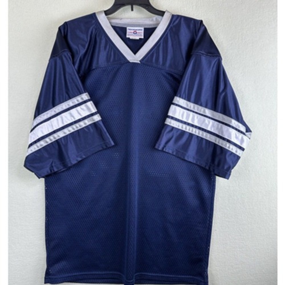 Vintage Teamwork Athletic Mesh Baseball Football Jersey Mens L Blue 1324 USA